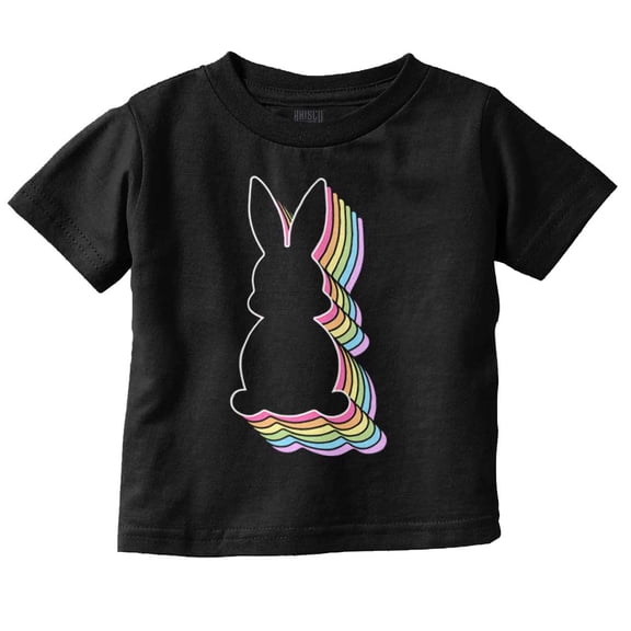 Colorful Easter Bunny Gradient Toddler Boy Girl T Shirt Infant Toddler Brisco Brands 6M
