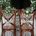 thumbnail image 6 of Oraceous 1 Set Wedding Chair Signs Wooden Hanging Signs Groom and Bride Wedding Ornaments, 6 of 10