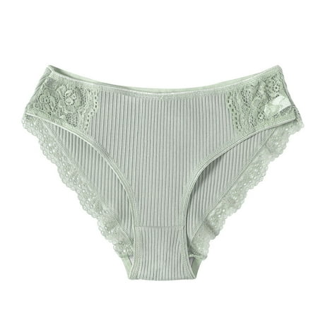 

YXGla Women Briefs Lace Stretchy Lady Pure Color Striped Panties for Daily Wear