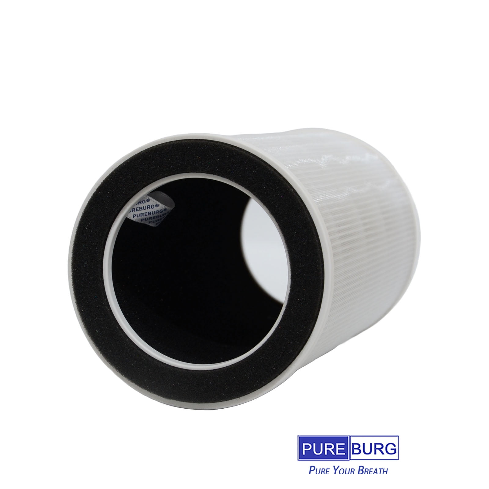 PUREBURG Replacement Filter Compatible with AUOSHI B-D03 Air Purifier, 2-Pack H13 HEPA Activated Carbon 3-Stage Filtration For Air Clean Dust VOCs Odor