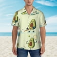thumbnail image 4 of Balery Avocado for Exercise Print Men's Hawaiian Shirts Short Sleeve Beach Shirt Relaxed Fit Vacation Button Down Shirts-X-Large, 4 of 9