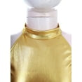 thumbnail image 6 of iiniim Kids Girls Disco Outfit 70s 80s Prom Sparkle Flare Jumpsuit Rave Party Full Bodysuit Gold 12, 6 of 7