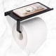 thumbnail image 1 of Soporte para papel higiénico, estante para teléfono, montado en la pared, aleación de aluminio, negro mate, 1 pieza, 1 of 7