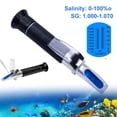 thumbnail image 4 of Handheld Salinity Refractometer ATC 0-100% 1.000-1.070 Seawater Salt Concentration Salinometer For Aquarium, 4 of 6
