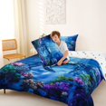 thumbnail image 4 of spefrowx Magical Blue Crab Full Size Comforter Sets for Kids, Underwater Reef Coral Bedding Comforter Set, Polka Dot Reversible, 3pcs, 1 Comforter and 2 Pillowcases, 4 of 6