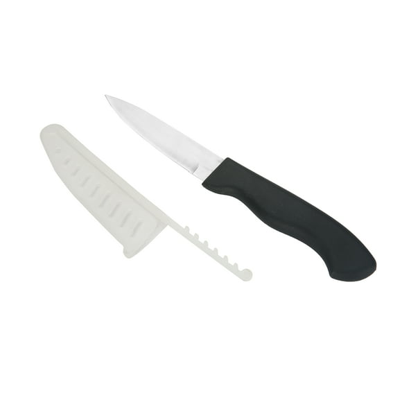 Mainstays Stainless Steel 3.5" Paring Knife with Black Soft Grip Handle
