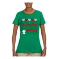 thumbnail image 2 of I Just want to Make Stuff and Watch Christmas Movies Ugly Christmas Sweater Womens Graphic T-Shirt, Kelly, X-Large, 2 of 3