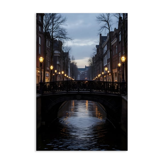 Stupell Industries Coastal Lantern Light over Quiet Canal Canvas Art, 16 x 24, by Creative Studio