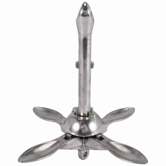 Inflatable Boat 316 Stainless Steel Iron Metal Anchor for Boat Kayak Dinghy Raft Fishing Boat Kayak 0.7Kg,1 x Anchor,Silver