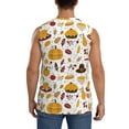thumbnail image 4 of Fotbe Men's Thanksgiving Print Men's Sleeveless Muscle Tank Tops Casual T-Shirts for Gym Workout Beach-Medium, 4 of 8