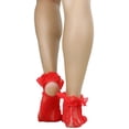 thumbnail image 2 of ToBeInStyle Women's Elegant Lace Anklet Fashion Socks w/ Ruffle Cuff - Red - One Size, 2 of 7