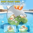 thumbnail image 4 of WonderStone  Kid Pool Float with  Canopy, Inflatable Swimming Float with Safety Seat, Water Toy for Kids Ages 1-5, Pool & Beach Toy for Boys and Girls, Yellow, 4 of 8