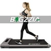 Bigzzia 1.5 HP Motorised Treadmill,Multi-Functional LCD Display Electric Treadmill for Home Gym Office, Gray