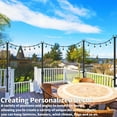 thumbnail image 6 of 5 Ft String Light Poles 4 Pack, String Light Poles for Outside with Fixing Clips,Hanging Light Poles for Deck Fence Garden Backyard Wall Bistro,Metal Poles for Outdoor String Lights, 6 of 7