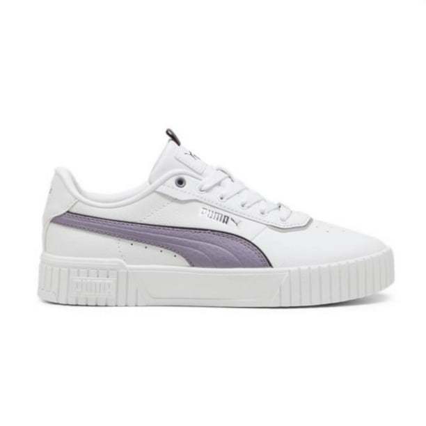 Tenis Puma Carina 2.0 Lux Blanco con Morado para Mujer
