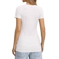thumbnail image 3 of MOYIKO Crewneck T Shirts for Women Short Sleeve Sexy Cutout Slim Fitted Tees Elegant Tight Summer Tops, 3 of 7
