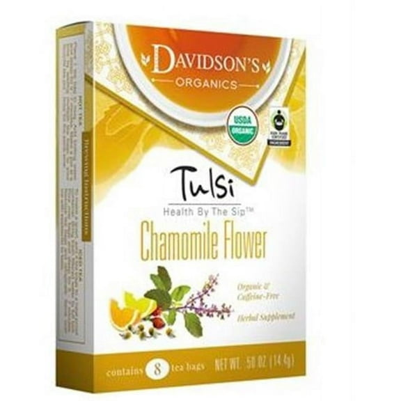 Davidsons Organics 1106 Single Serve Tulsi Chamomile Flower Tea - 100 Count