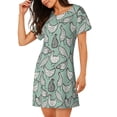 thumbnail image 2 of Lsque Retro Rooster4 Pattern Nightgowns for Women Sleep Shirts Short Sleeve Nightshirt Pullover Nightdress Soft Sleepwear Relaxed Fit Nightdress, 2 of 6