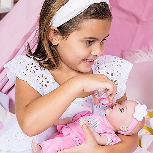 ADORA Cry Baby Doll, 13 inch NurtureTime Baby Soft Pink - Giggles, Cries & Suckles