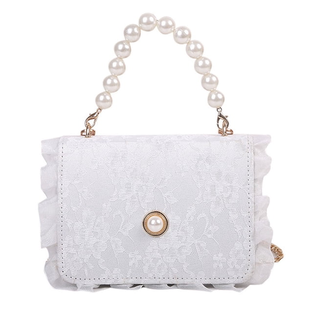 Bolso de cuero artificial Bolso de hombro de moda con perlas Bolso de hombro para mujer