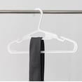 thumbnail image 3 of IRIS Clothes Hangers, Durable Flexible Plastic Hangers with Shoulder Grooves & Accessory Hooks, White, 50 Pack, 3 of 6