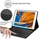 thumbnail image 4 of Funda de para soporte de lápiz incorporado, [carcasa delgada] funda protectora trasera suave con inalámbrico Un control táctil negro Hugo Teclado bluetooth, 4 of 10