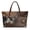 Cat Sunflower, variant on ZUXONGSY Leather Sunflower Sloth Print Tote Bag for Women Pu Leather Handle Handbag Waterproof Satchel Handbags with Inner Pocket for Travel Vacation
