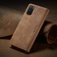 thumbnail image 2 of CaseMe Wallet Case Anti-Fall Retro Handmade Leather Magnetic Flip case Card Slot for Samsung S21 (Brown), 2 of 9