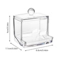 thumbnail image 3 of Porta hisopos acrílico Portátil Transparente Almohadilla de maquillaje Recipiente para cosméticos Organizador de joyas, 3 of 8