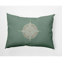 Simply Daisy 14" x 20" Compass Nautical Decorative Indoor Pillow