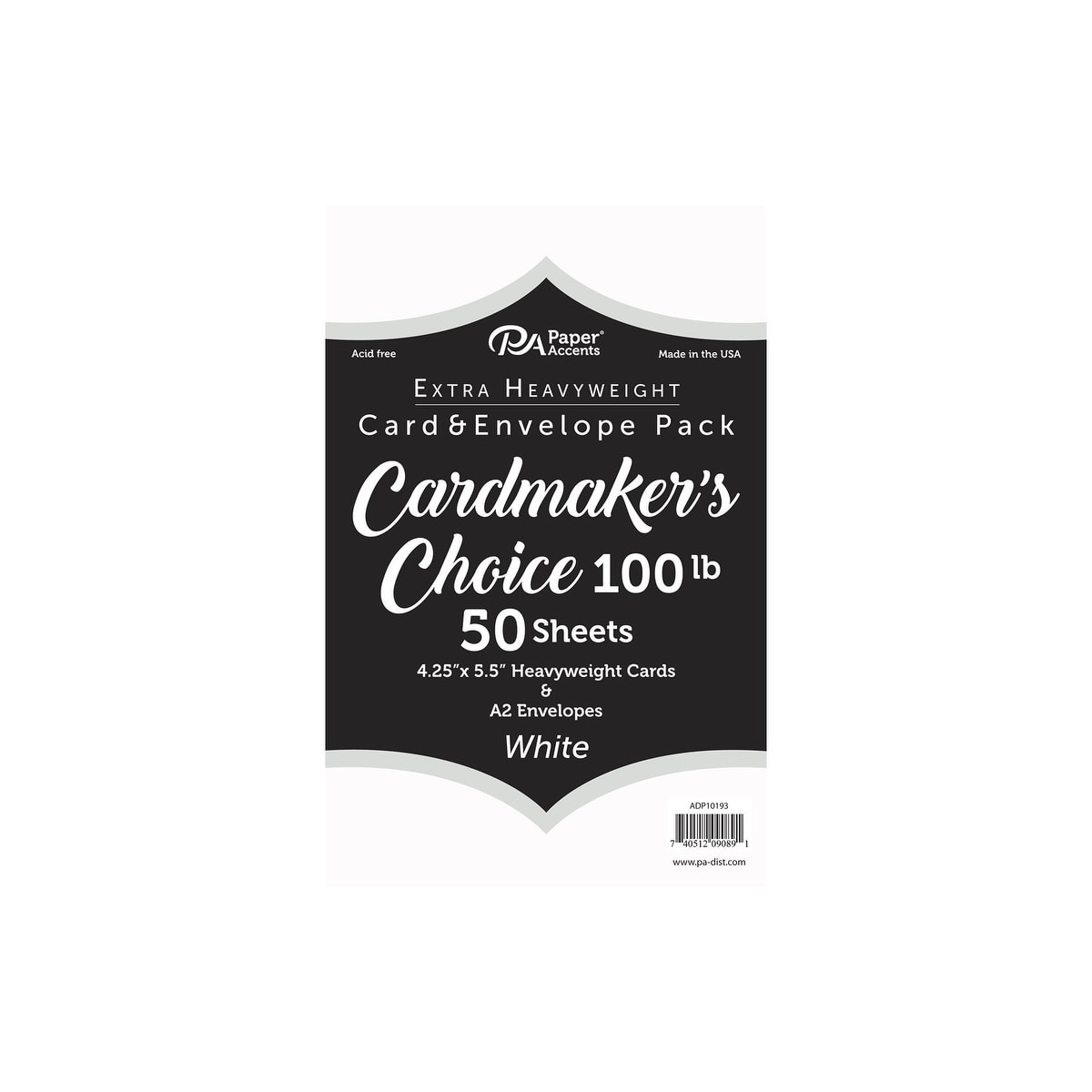 Paper Accents Card & Envelopes Cardmakers Choice 4.25"x 5.5" 100lb White 50pc