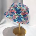 thumbnail image 5 of dianhelloya Bucket Hats Summer Fisherman Hat Floral Print Deep Double-sided Vintage Unisex Sunscreen Portable Rich Colors Summer Sun Hat Headwear, 5 of 5