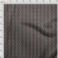thumbnail image 3 of oneOone Cotton Silk Fabric Diamond & Swirl Ikat Print Sewing Fabric BTY 42 Inch Wide, 3 of 4