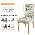 thumbnail image 6 of Botanical Dining Chair Covers Set of 4 Retro Floral and Bee Design Washable Polyester Stretch Slipcovers Removable Seat Protector for Rustic Dining Room, 6 of 7