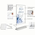 thumbnail image 3 of M&T Displays Desktop Acrylic Sign Menu Holder Double Sided T Shape Tabletop 8.5x11 Inch Silver Border Bottom Loading Clear Ad Frame for Restaurant Store Wedding Party Event (6 pack), 3 of 9