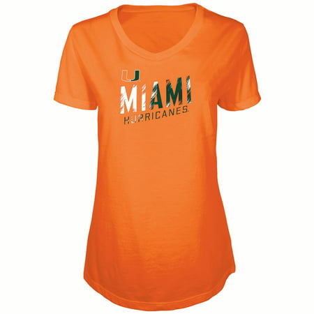 Women's Russell Athletic Orange Miami Hurricanes Tunic Cap Sleeve V-Neck (Miami Hurricanes Best Team)