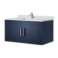 thumbnail image 4 of JERFIT 36 inch Navy Blue Bathroom Vanity Set with White Quartz Countertop, Soft Close Door and Chrome Faucet, 4 of 8