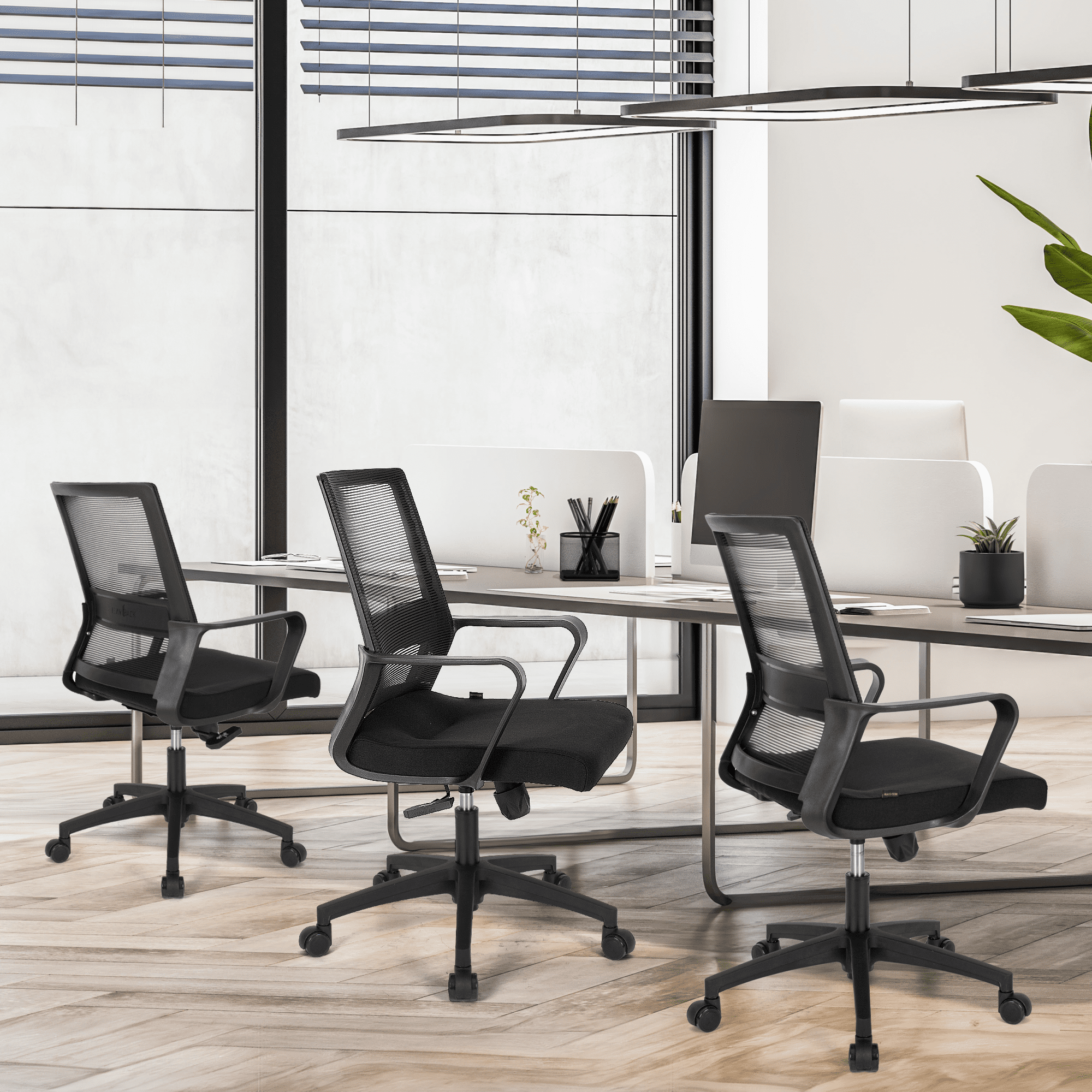 NEO CHAIR Office Chair, Ergonomic Lumbar Support, Adjustable Desk Chair with Armrests, Black
