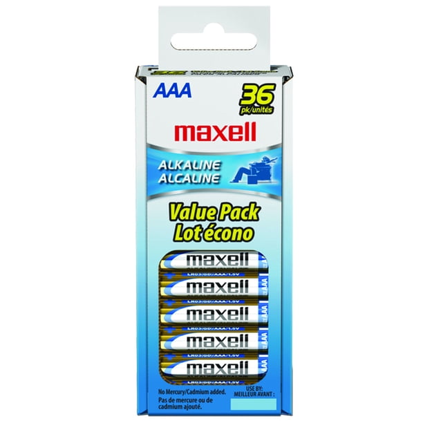 Maxell AAA Alkaline Battery 36 Pack