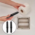 thumbnail image 3 of Toilet Paper Holder Roller, 2 Pcs Black Replacement Plastic Spring Loaded Insert Spindle Tissue Holder for Bathroom, Bedroom, Home, 3 of 7