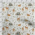thumbnail image 3 of Soimoi Animals Printed, Japan Crepe SatinFabric, by The Yard 54 Inch Wide, Decorative Sewing Fabric for Dresses Kimonos Gowns, White, 3 of 5