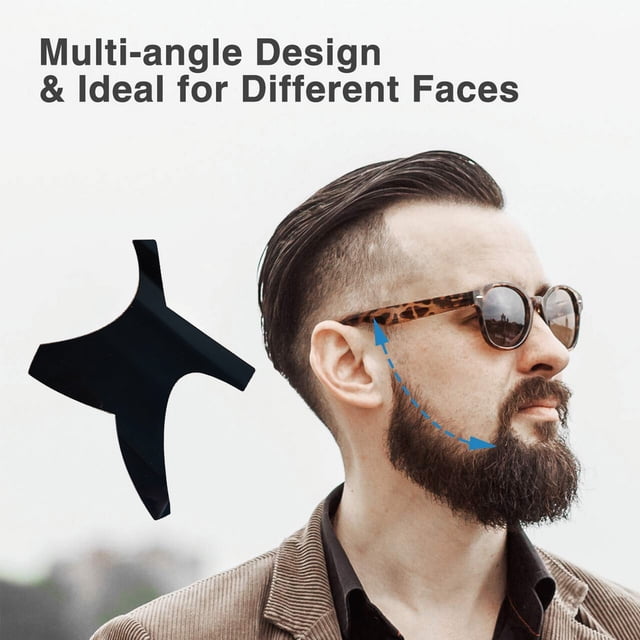 Beard Lineup Guide Kit with Pencil Liner Create Desired Design Trimming Tool Men Gift Versatile Beard Comb for Styling Edging