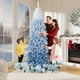 thumbnail image 3 of QinaQin Árbol de Navidad tipo lápiz nevado con luces LED cálidas, disponible en 6 o 7.5 pies, 320 puntas, incluye guantes, base plegable y papel kraft decorativo, 3 of 8