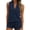 Blue, variant on Likimi Womens Two Piece Set Sleeveless V Neck Solid Color Top With High Waist Shorts Summer Lightweight Breathable Outfit Set Beige Size L