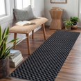 thumbnail image 1 of Cestavie Hallway Runner Rug Checkered Carpet Custom Size 5FTX8FT, Indoor Outdoor Waterproof Area Rug for Entryway, Kitchen, Garage, Stairs, Front Door, Laundry Room, Commercial Use, 1 of 7