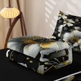 thumbnail image 5 of Erosebridal Vintage Floral Zipper Twin Comforter Sets with Fitted Sheet and 2 Pillowcases, Tropical Blossom Zipper Bedding Set, Black Reversible, Black Gold, Black Reversible, 5 of 7