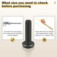 thumbnail image 6 of Pan Head Torx Security Screws Bolts (M8-1.25x20mm) 12Pcs, Button Torx Head Machine Screws Carbon Steel - for Furniture Woodworking Project, Black, 6 of 7