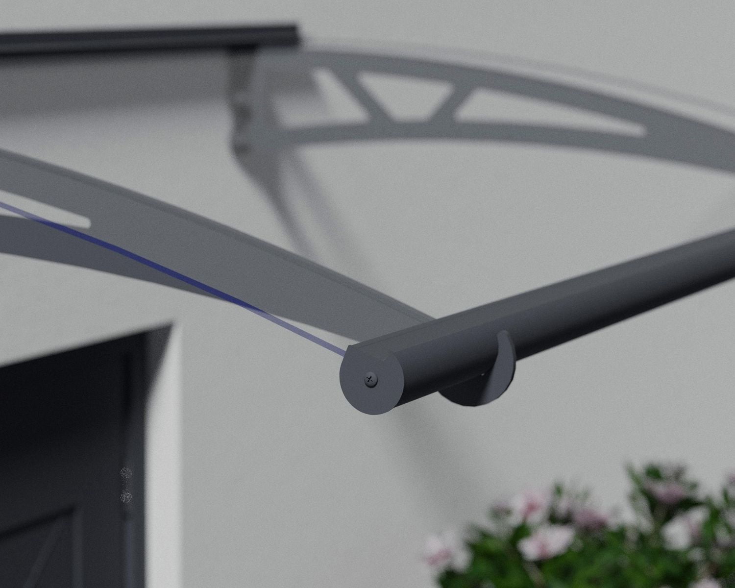 CANOPIA by PALRAM Altair 3 ft. x 14 ft. Door Awning Kit - Grey