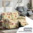 thumbnail image 5 of Jiueut Daisy Flower Print Recliner Cover, Wear Resistant Couch Armchair Covers Non Slip Sofa Slipcover with Elastic Band for Leather Sofas, 5 of 7