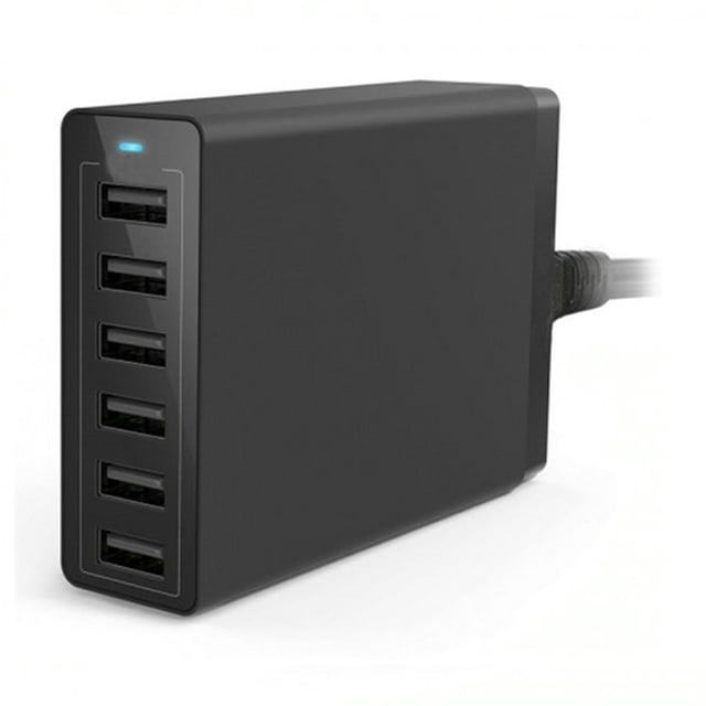 50W Multi USB Charger 10 Ports Charger Station Multile Port Device Fast Charge 5V 10A Compatible With Phone, Tablet And Cell Phone ,Easy to Use